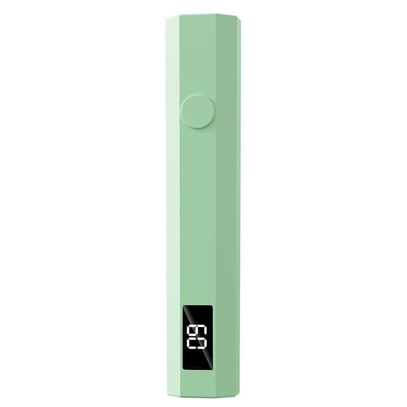 Green Mini Handheld LED/UV Manicure Light with Digital Display - Portable