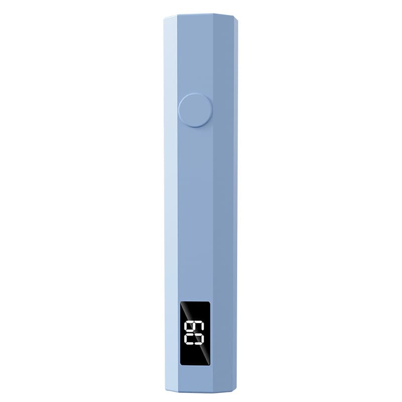 Blue Mini Handheld LED/UV Manicure Light with Digital Display - Portable