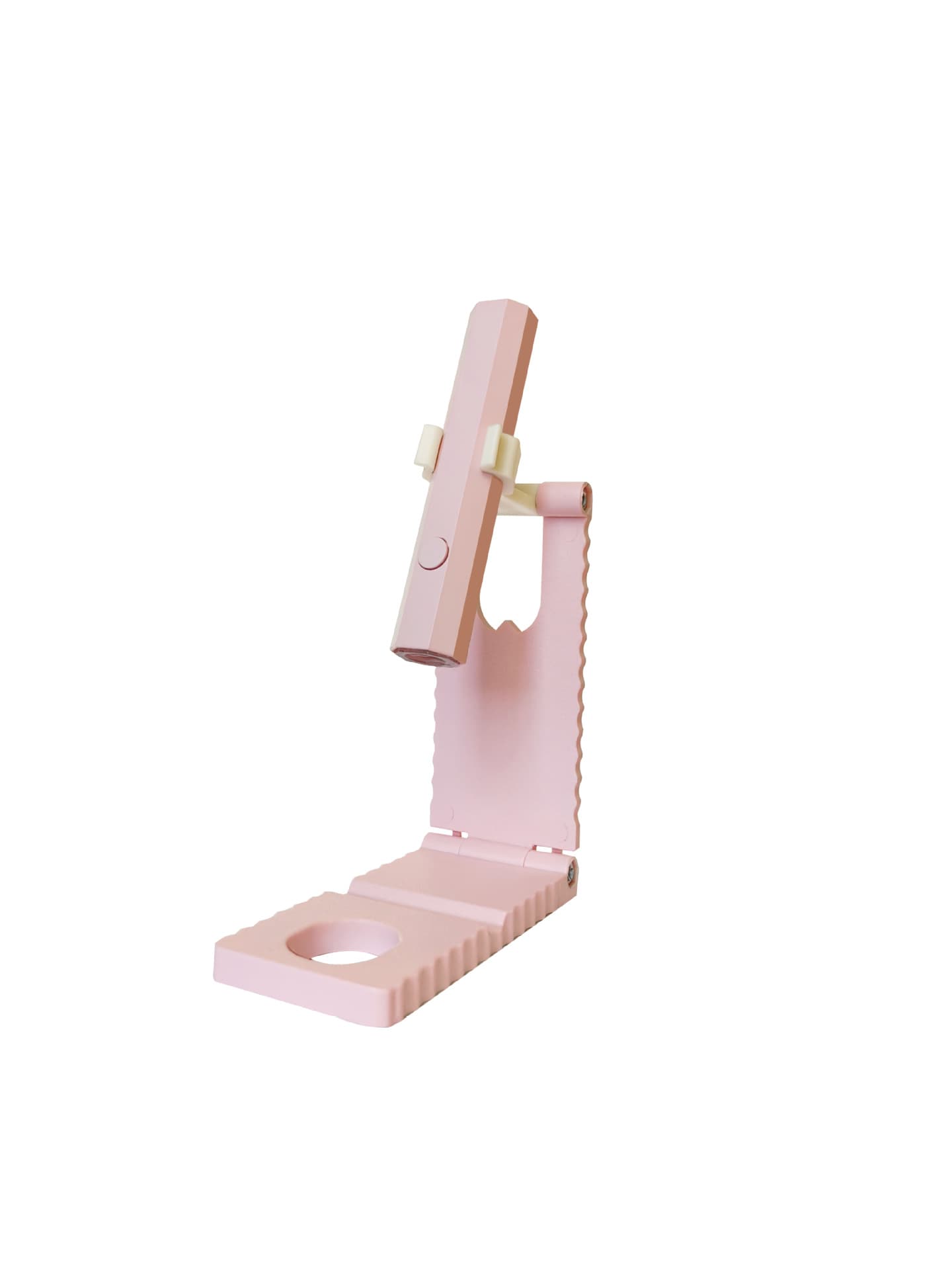 Pink Mini Handheld LED/UV Manicure Light with Digital - Pink Fixed Stand