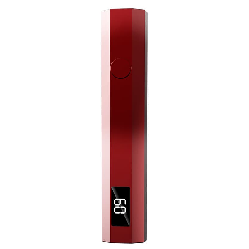Gradient Red Mini Handheld LED/UV Manicure Light with Digital Display