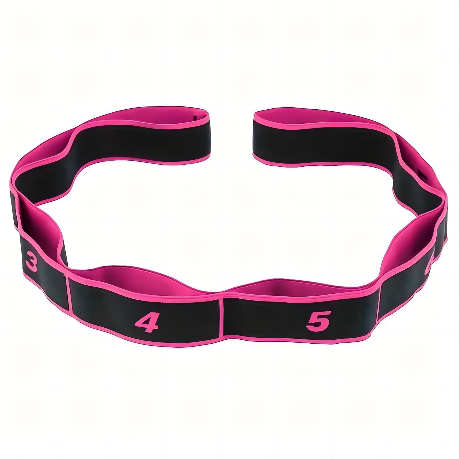 Pink 3 Pack Multi-Loop Yoga Stretching Strap with Numbered - Pink Numbered