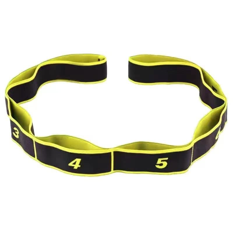 Yellow 3 Pack Multi-Loop Yoga Stretching Strap - Yellow Numbered