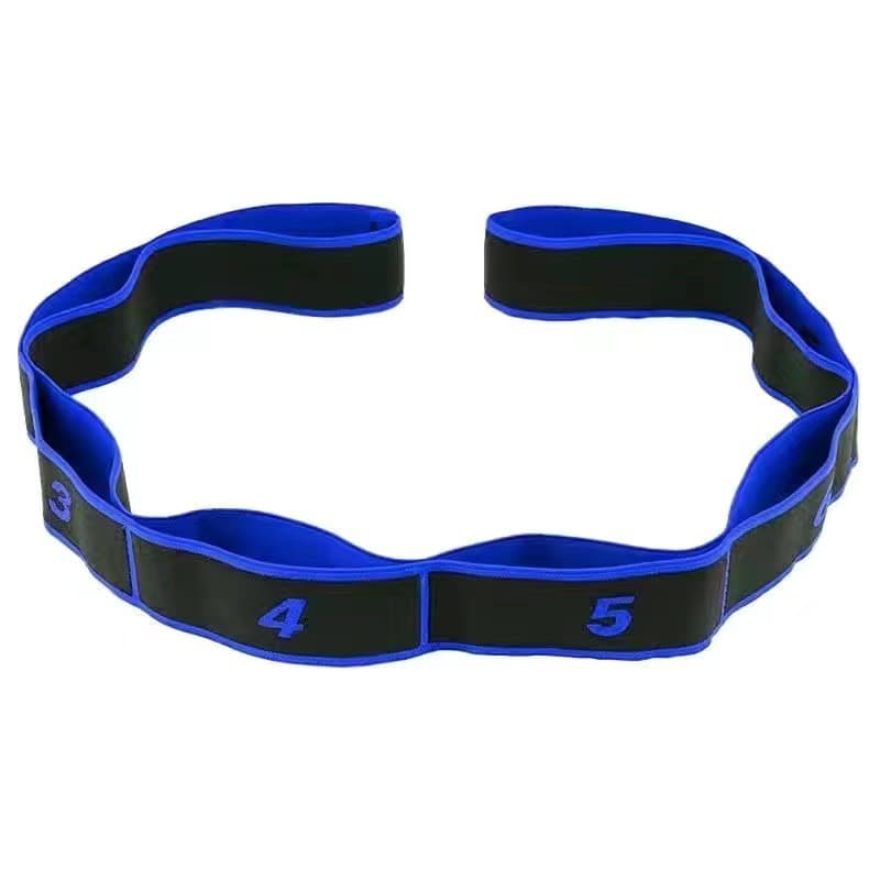 Blue 3 Pack Multi-Loop Yoga Stretching Strap with Numbered - Blue Numbered
