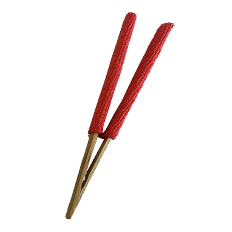 Red 3 Pack Microfiber Plant Leaf Cleaning Tongs with Removable - Red Handles