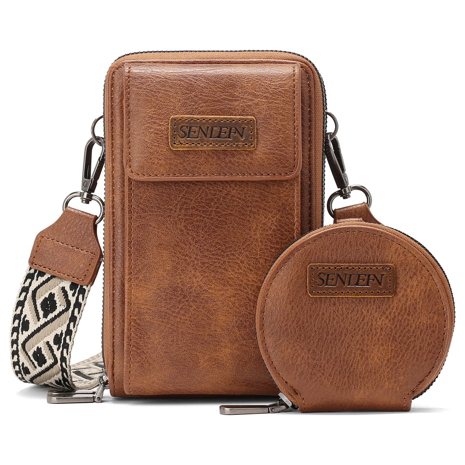 Women's Crossbody Phone Bag with Coin Pouch PU Leather Shoulder Purse