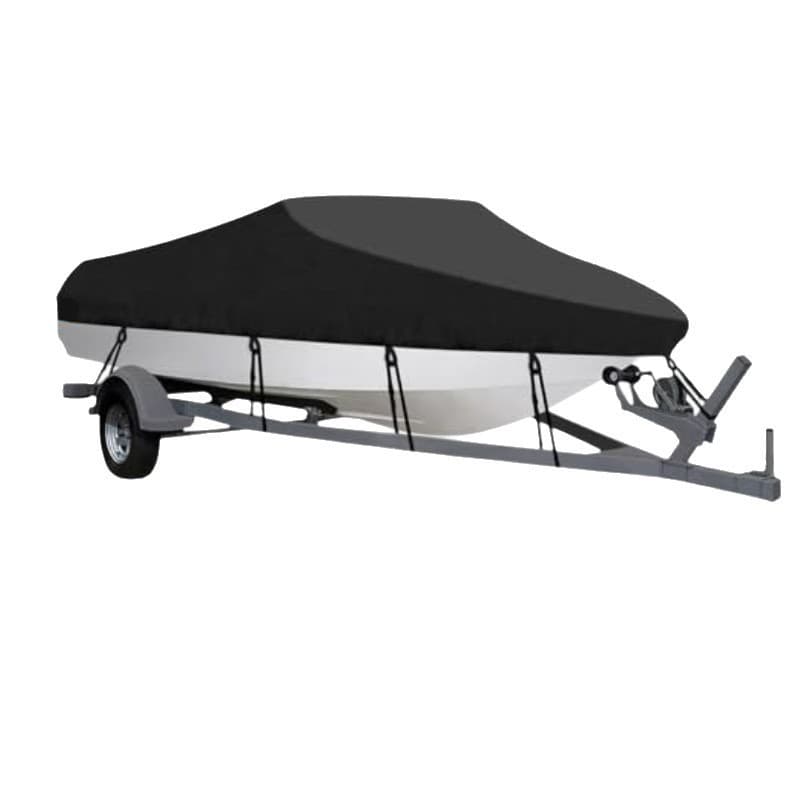 Waterproof Boat Cover 17-20ft Square Bow Jon Boat - Black, 625 cm x 360 cm