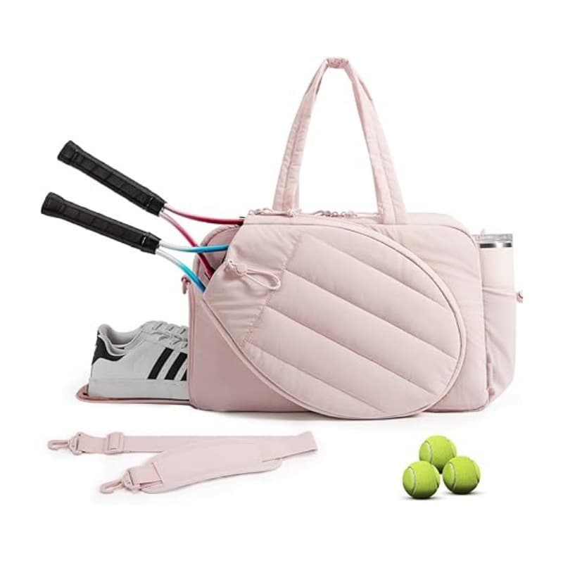 42L Pink Tennis & Pickleball Expandable Tote Bag - Pink Expandable