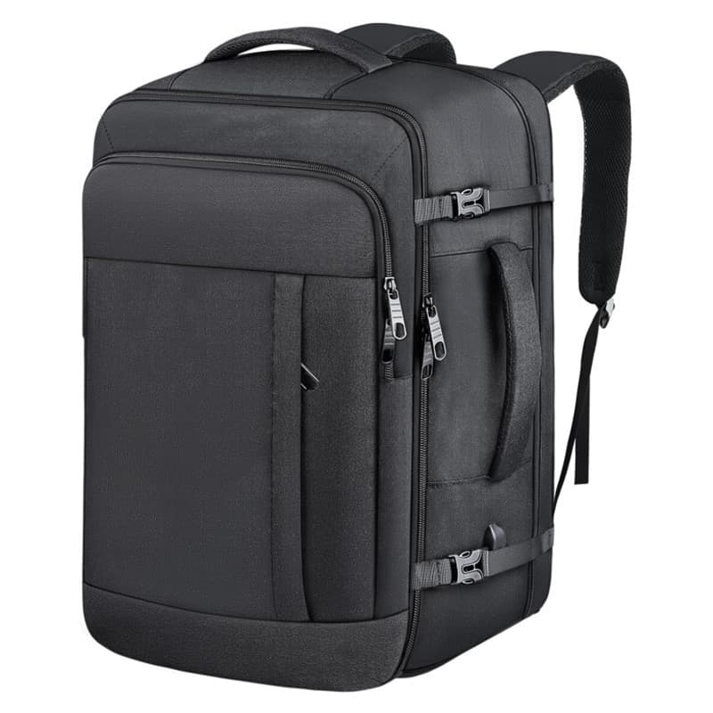 Black Expandable 17-Inch Laptop Travel Backpack with USB Port - TSA Friendly