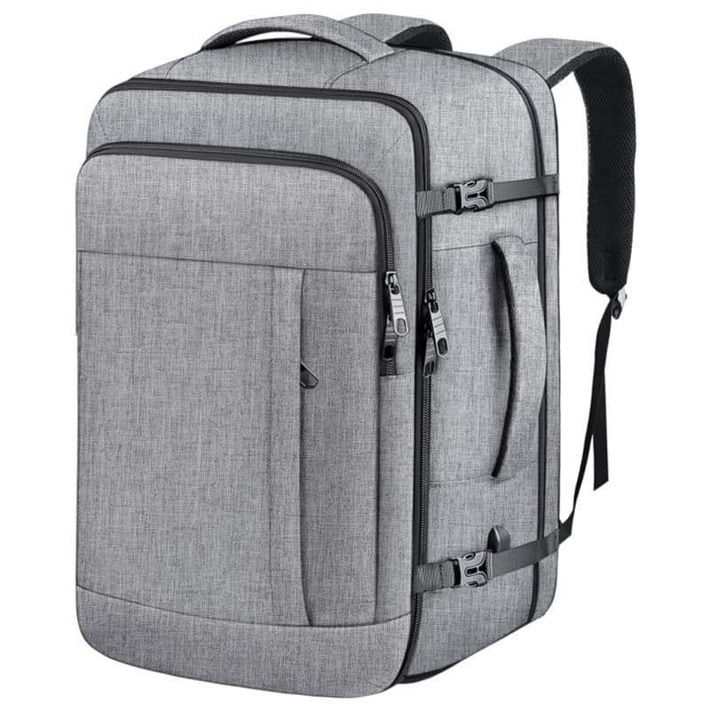 Grey Expandable 17-Inch Laptop Travel Backpack with USB Port - TSA Friendly