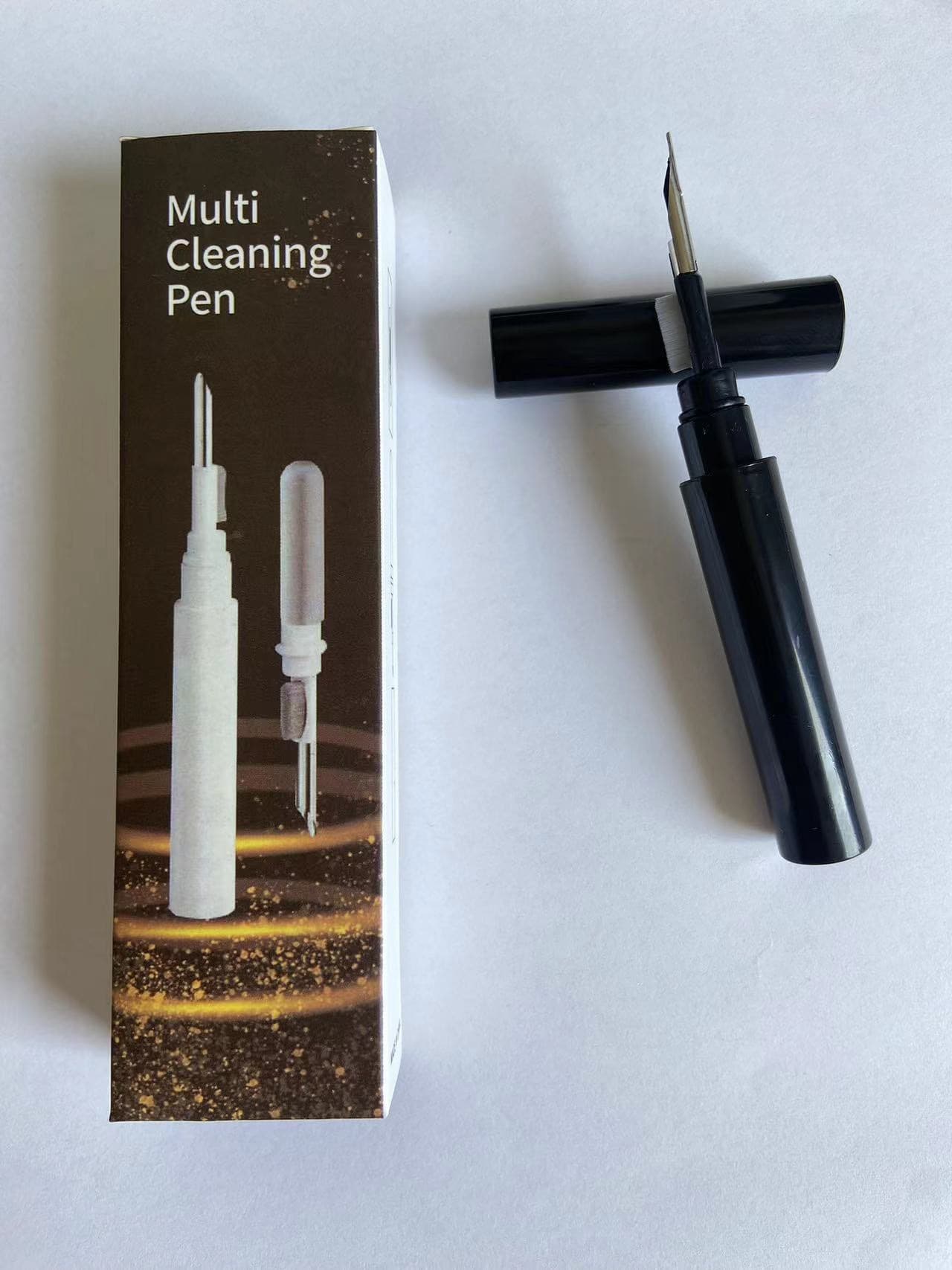 3-in-1 Black Bluetooth Earbuds Cleaning Pen (2-Pack) - Soft Brush & Metal