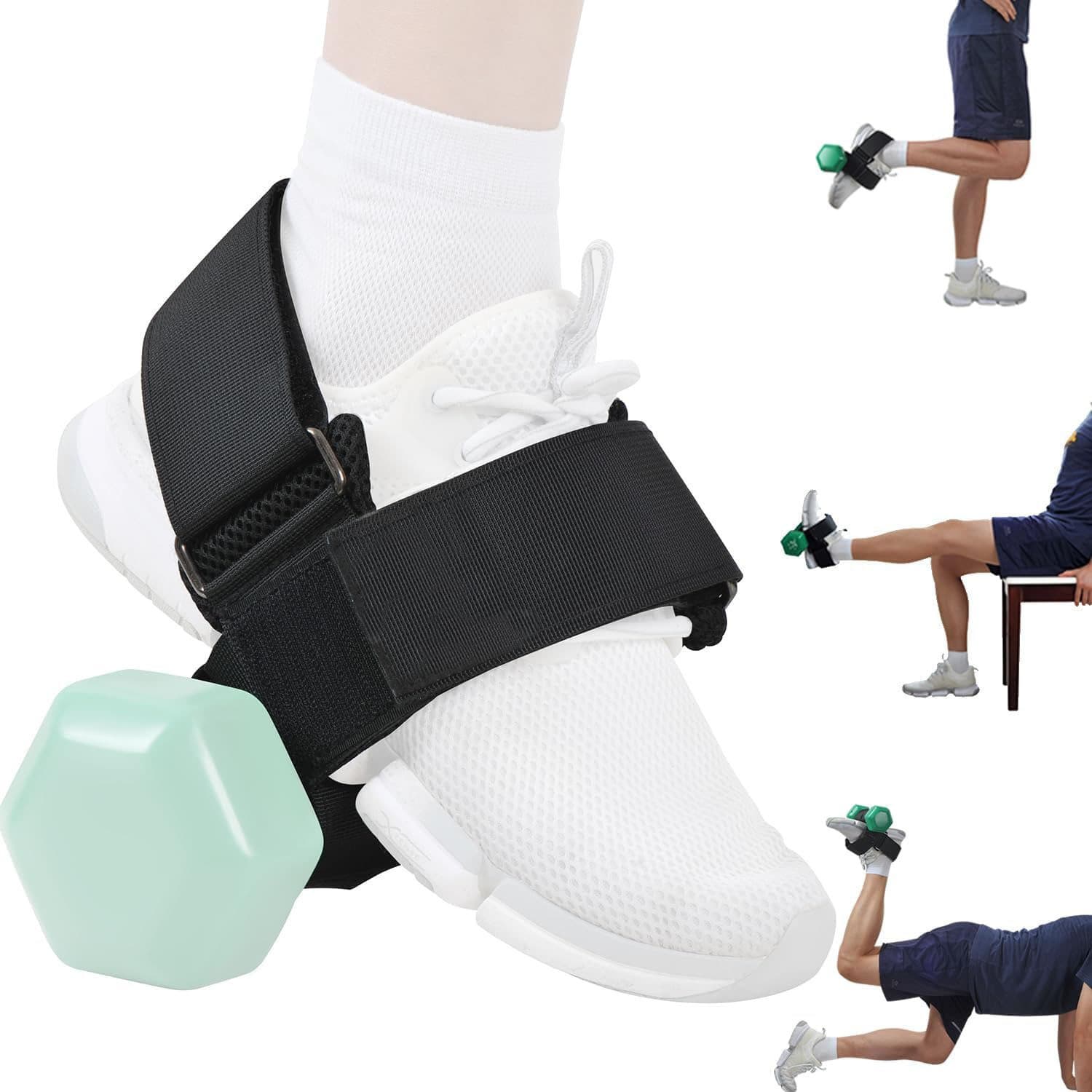 Heavy-Duty Ankle Strap Compatible With Dumbbell for Weightlifting