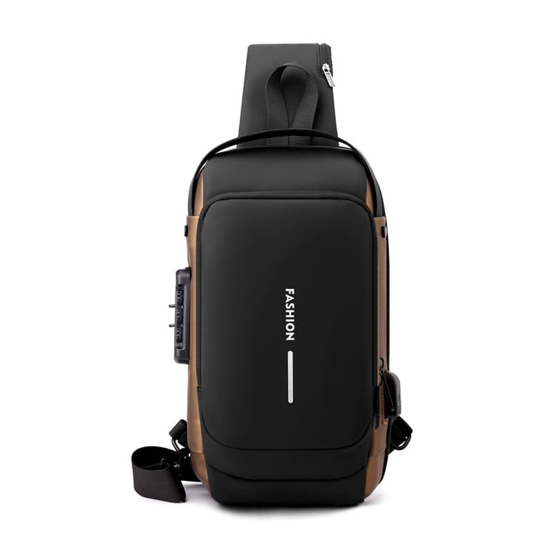Black-Gold High Capacity Anti-Theft Tactical Chest Bag - Black Gold
