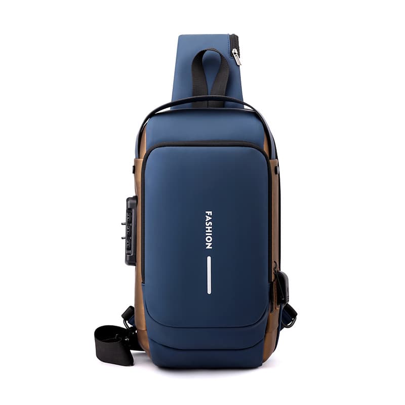 Blue Gold High Capacity Anti-Theft Tactical Chest Bag