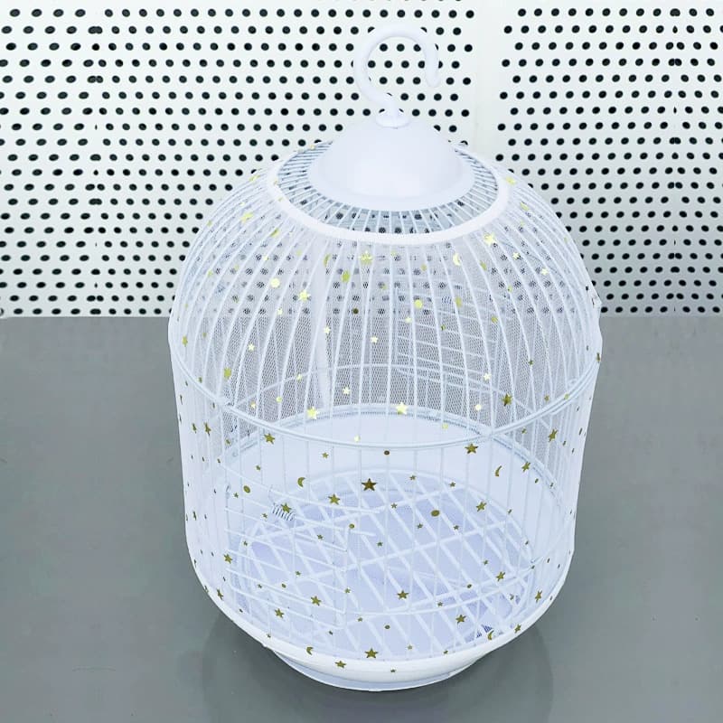 L White Star (Height 30, Circumference 220) Large Bird Cage - White 30 220