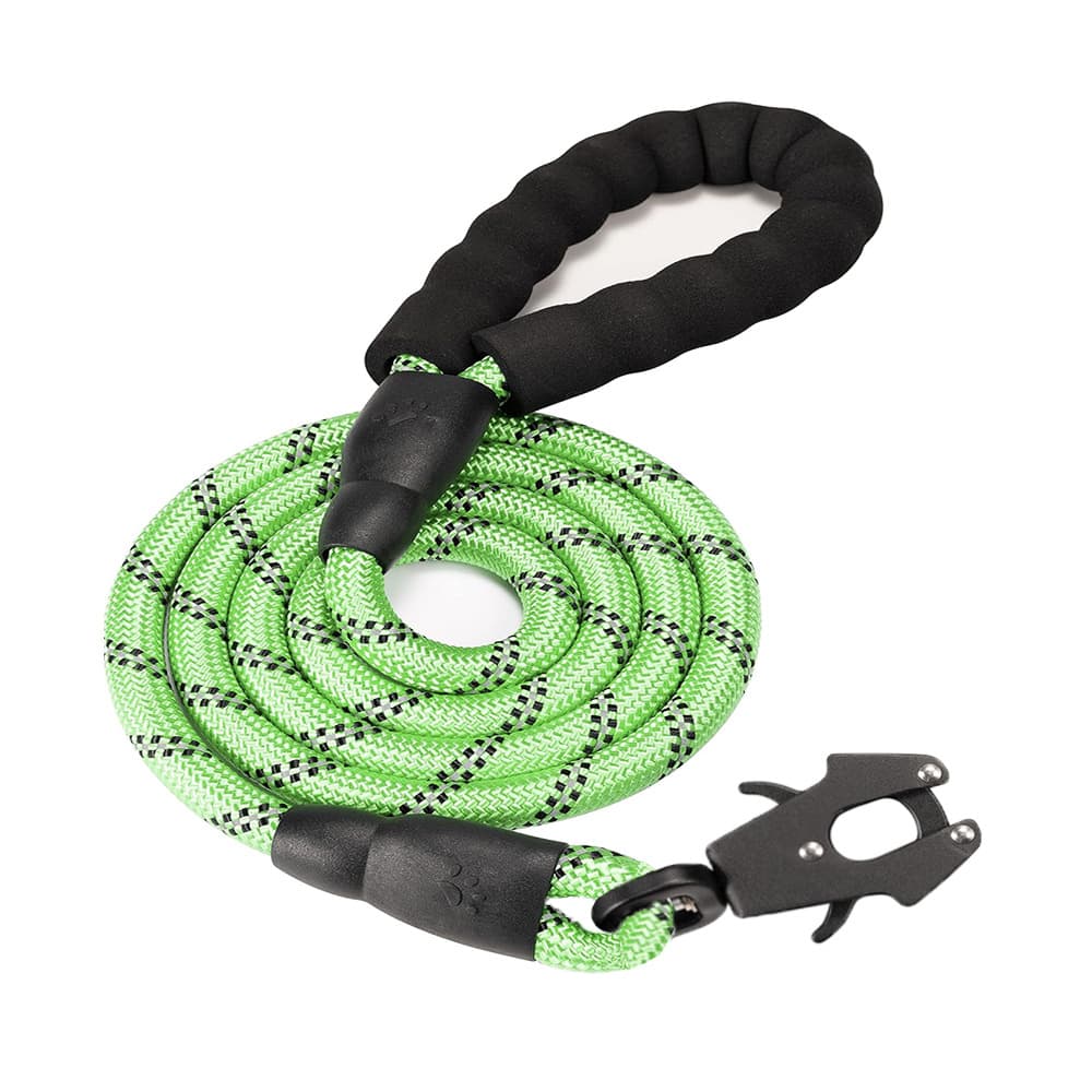 Green High Strength Nylon Rope Dog Leash - 1.5M Heavy Duty Lead