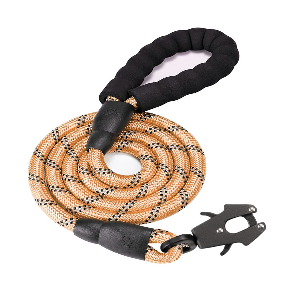 Orange High Strength Nylon Rope Dog Leash - 1.5M Heavy Duty Lead