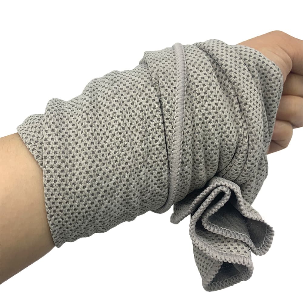 Grey 4-Piece Portable Cooling Towel Set - Quick-Dry Ice-Cool Towel