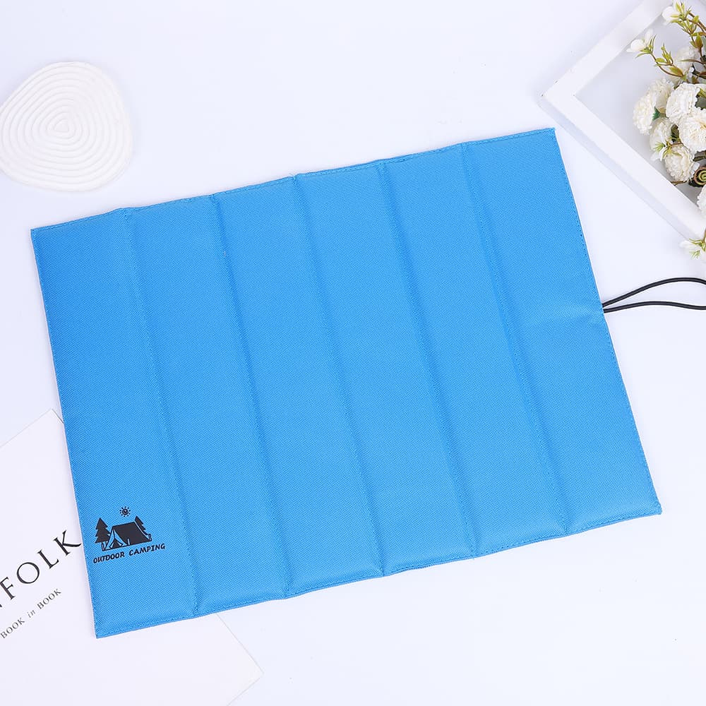 3-Piece Blue Portable Outdoor Folding Seat Cushion - 42 cm x 32 cm