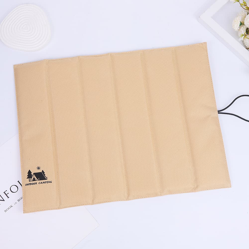 3-Piece Beige Portable Outdoor Folding Seat Cushion - 42 cm x 32 cm