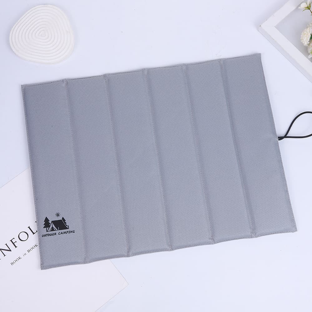 3-Piece Grey Portable Outdoor Folding Seat Cushion - 42 cm x 32 cm
