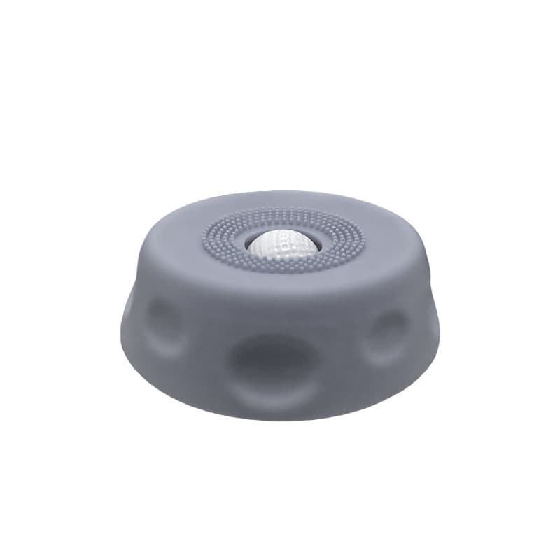 Grey Silicone Dog Liquid Lick Bowl with Floating Fun Ball - Interactive Slow