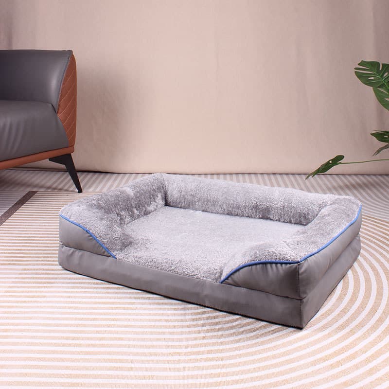 Grey Waterproof Egg-Crate Foam Therapeutic Pet Sofa Bed - 74 53 cm