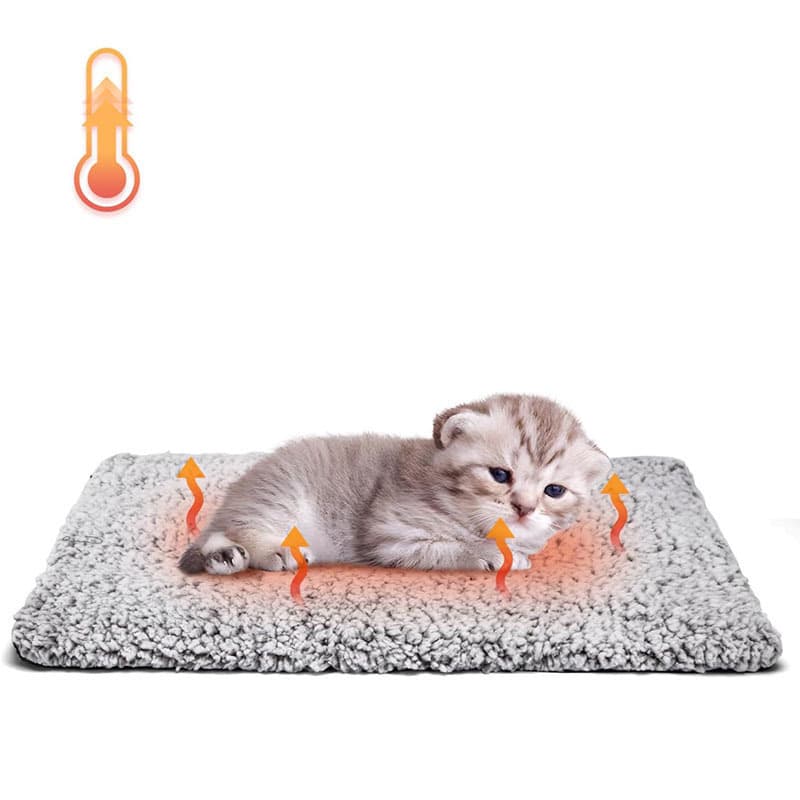 60 × 45 cm Self-Warming Thermal Pet Fluffy Mat with Machine Washable