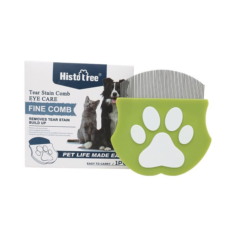 2-Piece Light Green Gentle Pet Face & Flea Comb - Mini Grooming Tool