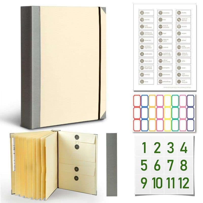 In Case I Go Missing Khaki High-Capacity Emergency Information Binder