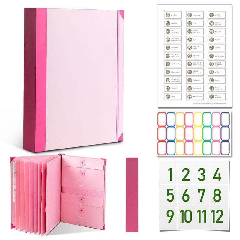 In Case I Go Missing Pink High-Capacity Emergency Information Binder - Heavy