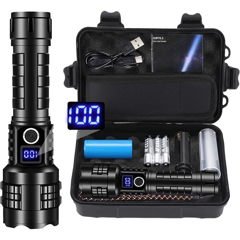 Gift Box Heavy Duty LED Flashlight and Tactical Torch - Waterproof & High