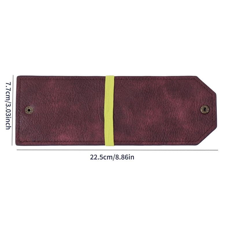 Purple Cash Wrap Wallet - Compact Snap Closure Card and Bill Holder, Slim