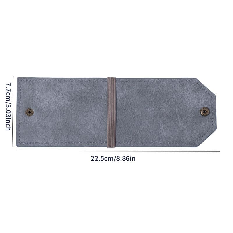 Grey Cash Wrap Wallet - Compact Snap Closure Card and Bill Holder, Slim