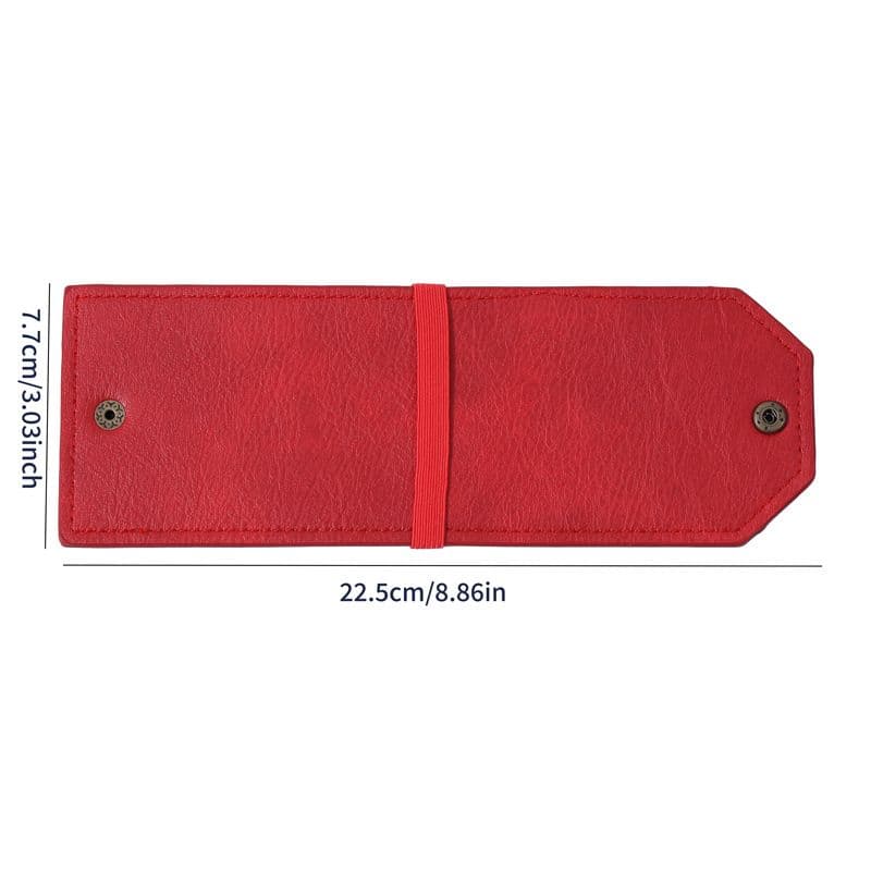 Red Cash Wrap Wallet - Compact Snap Closure Card and Bill Holder, Slim