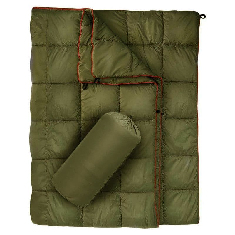 200 × 140 cm Green Large Outdoor Camping Down Cotton Wearable Warmth