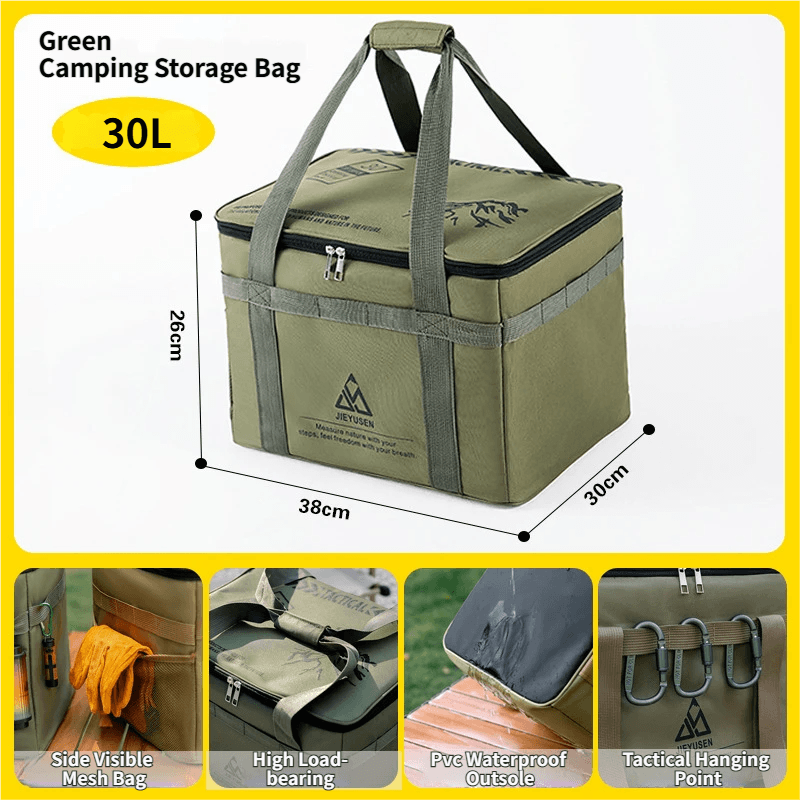 30L Collapsible Outdoor Tactical Organizer, Oxford Fabric Large Capacity