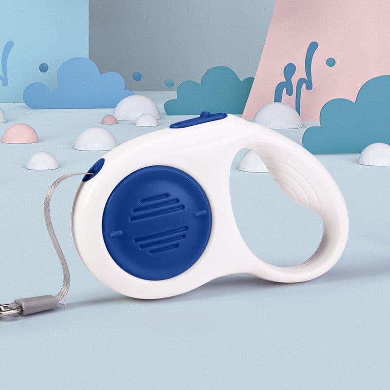 Blue 3M Automatic Retractable Dog Leash -Extendable Pet Lead with One-Button