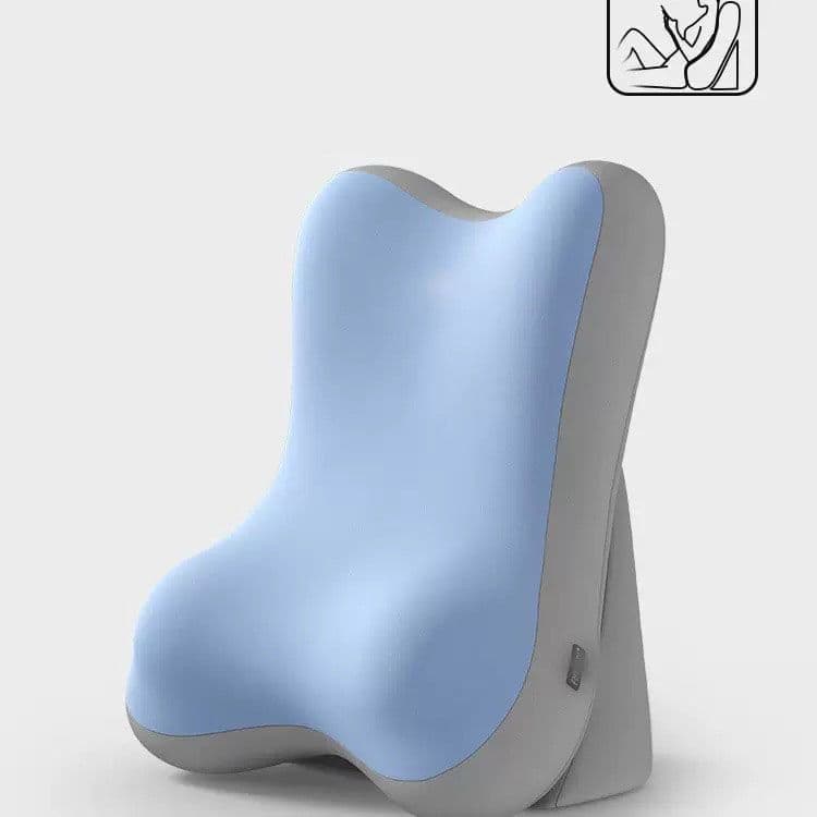 Blue Memory Foam Reading Pillow & Back Support Cushion with Adjustable