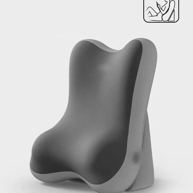 Gray Memory Foam Reading Pillow & Back Support Cushion with Adjustable