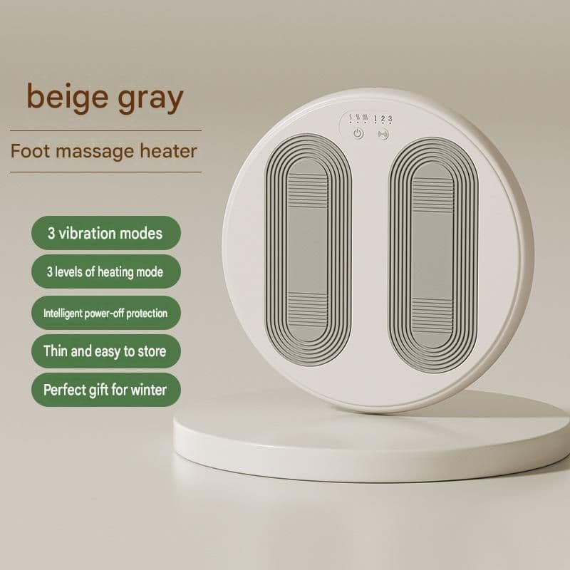 Beige USB Heated Foot Massager Foot Warmer Mat Electric Foot Heating Pad