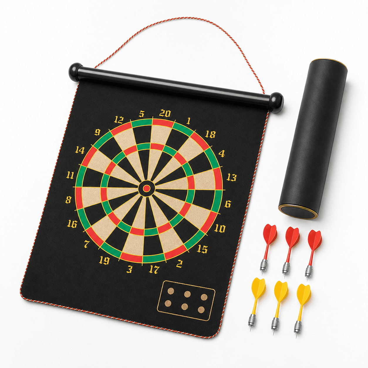 17 Inch Magnetic Dart Board Set - 50 × 42 cm, 3 mm Thick Target with 6