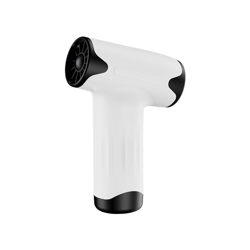 White Portable Cordless Turbo Fan and Hair Dryer - 20 m/s USB Rechargable