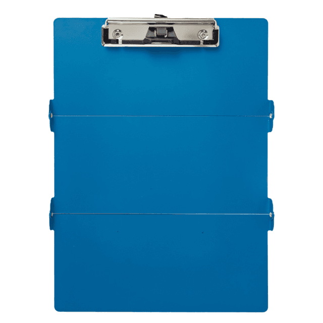 Blue Waterproof Aluminum Tri-Fold Nursing Clipboard with Pen Slot