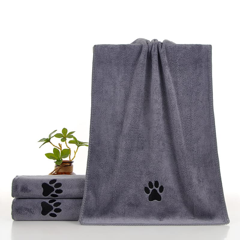 Grey 50 × 100 cm Pet Drying absorbent Towel for Dogs and Cats - Quick Dry