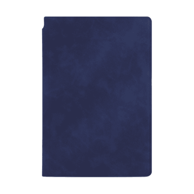 Dark Blue A4 PU Leather Whiteboard Notebook with 3-Color Pens, Eraser