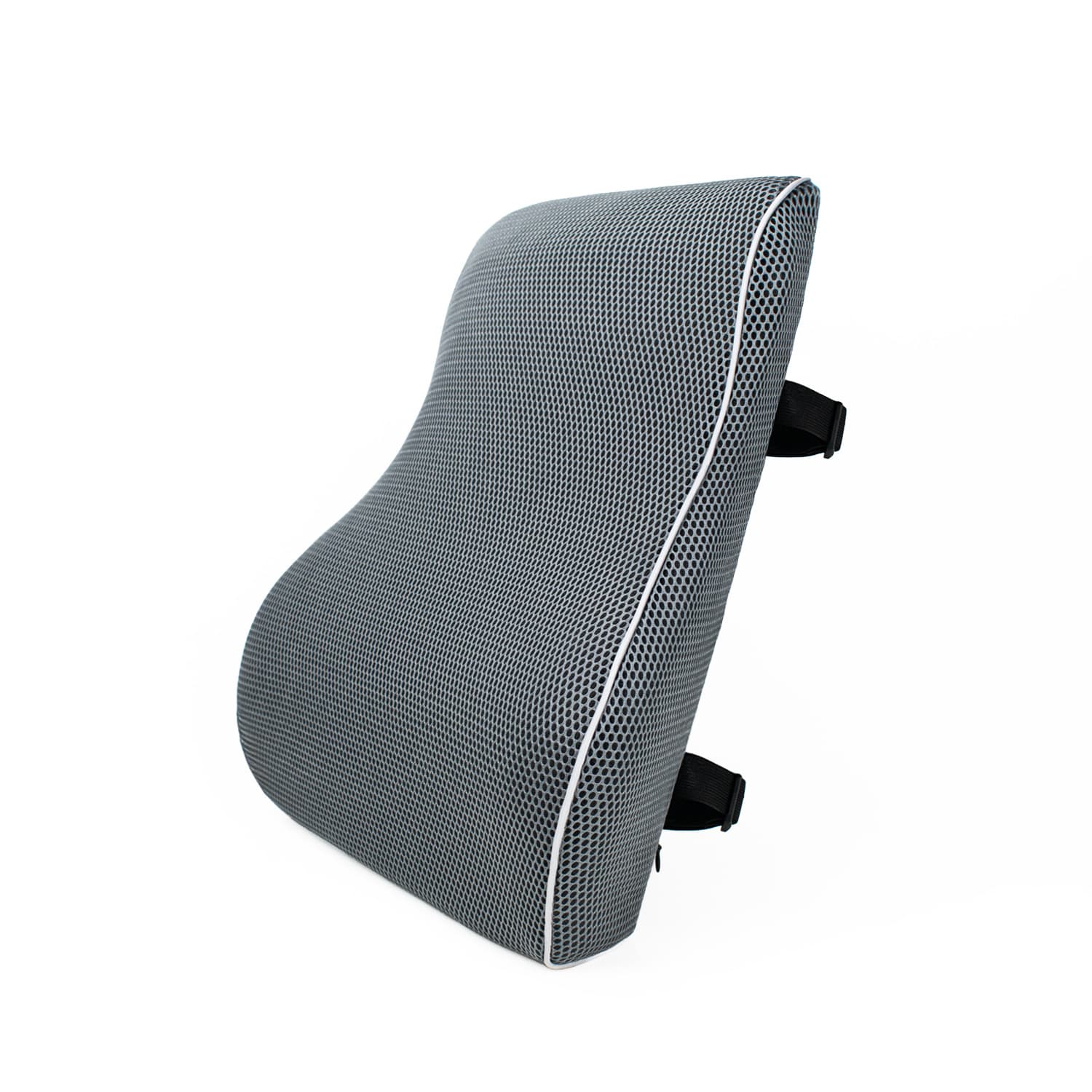 Grey 45 × 40 × 10 cm Memory Foam Lumbar Support Cushion - Polyester Mesh