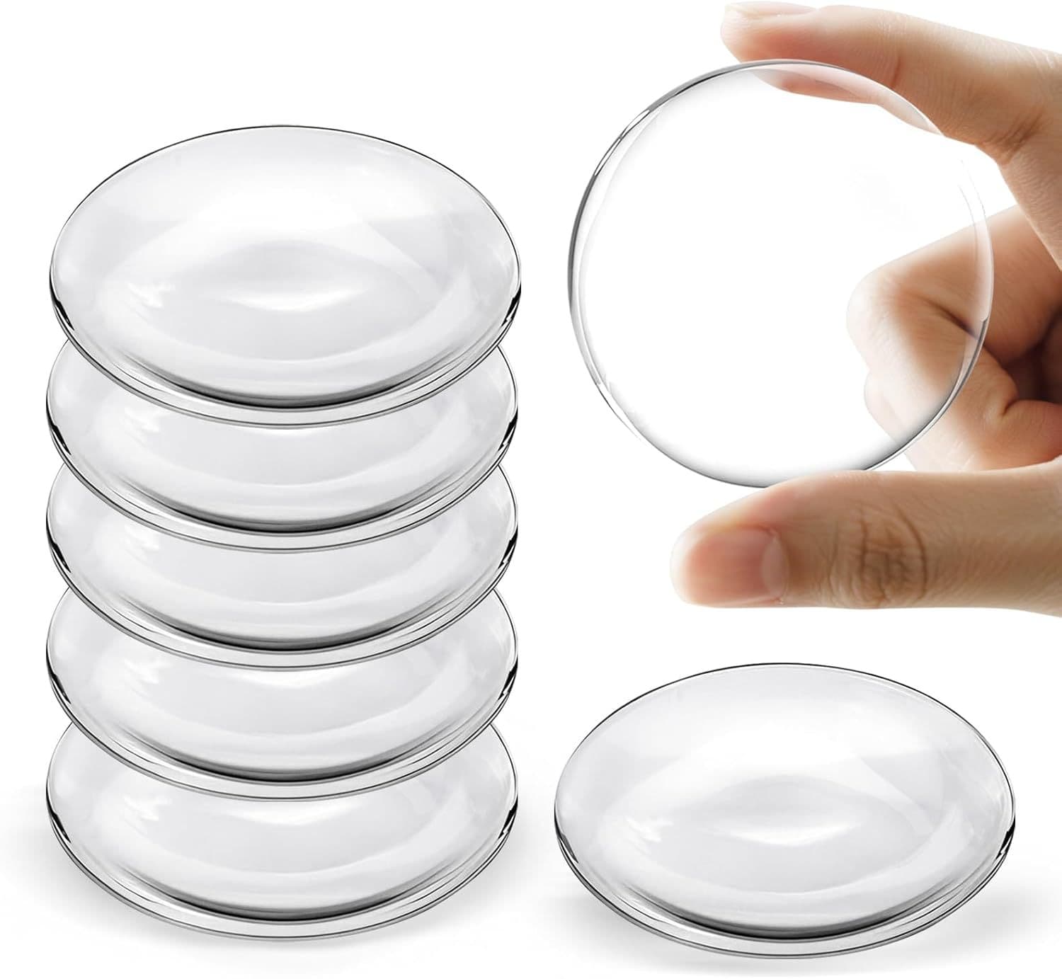 Transparent Door Handle Bumper - 6-Piece 30mm PVC Self-Adhesive Wall