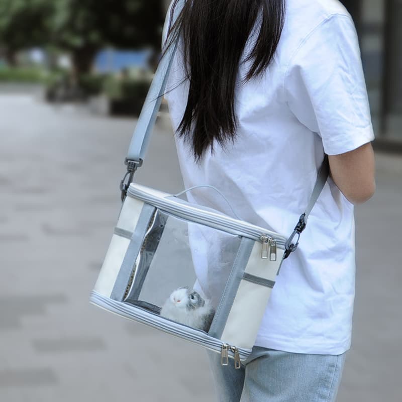 Large Small Animal Travel Bag (33 × 22.5 × 23 cm) - Off-White - Off White