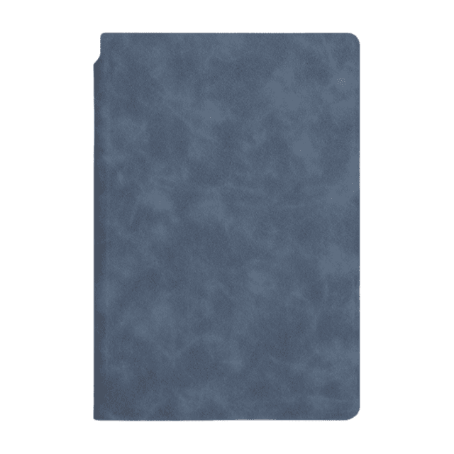 Blue A4 PU Leather Whiteboard Notebook with 3-Color Pens, Eraser & Cloth