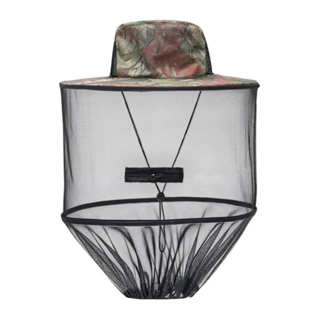 Camouflage-2 Foldable Mosquito Net Fishing Hat with Storage - Camouflage2